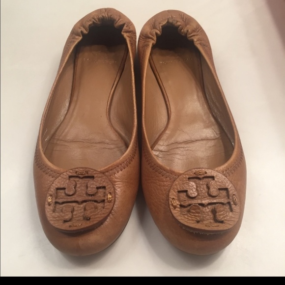 Tory Burch Shoes - Tory burch tan pebble leather Flat loafers